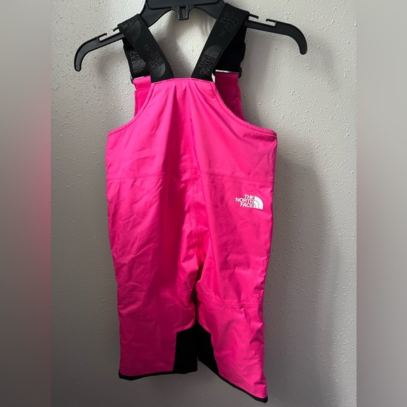 New The North Face Kids' Freedom Insulated Bib in MR Pink Size 2 - Picture 3 of 9